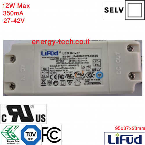 דרייבר לד LIFUD 12W 350mA 27-42V
