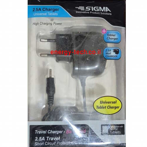 ספק כוח DC5V 2.5A תקע SIGMA 2.5x0.7mm