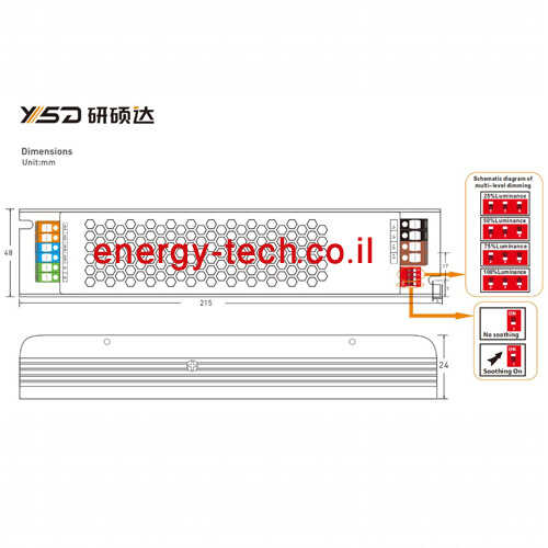 דרייבר רשת צר YSD HC 24V 200W 8.5A